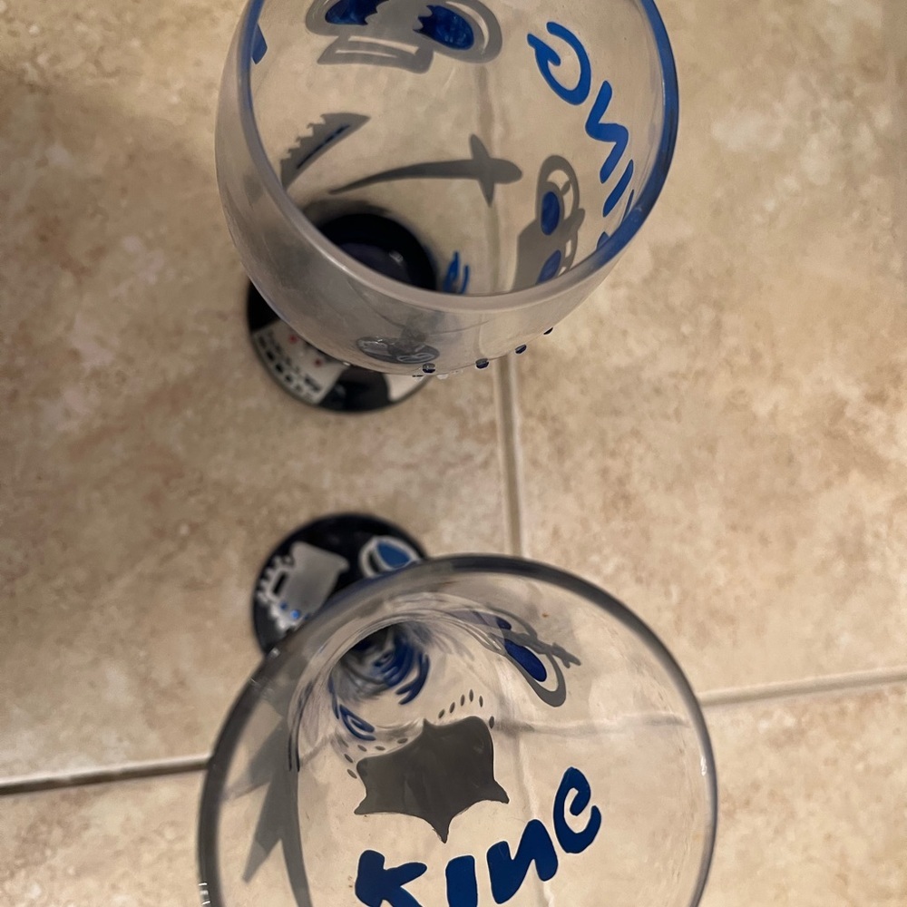 Blue and Silver King Themed Glass Set - Picture 4 of 4